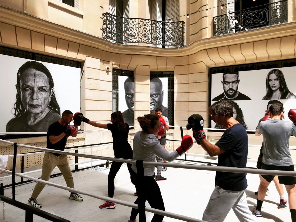 Club de boxe en plein air, au coeur du Marais, BHV, Paris 4eme